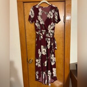 Pink Blush Faux Wrap Dress